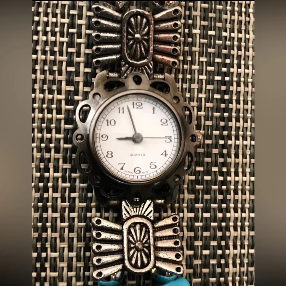 Southwestern Design Watch with Charms Beads 7.5”